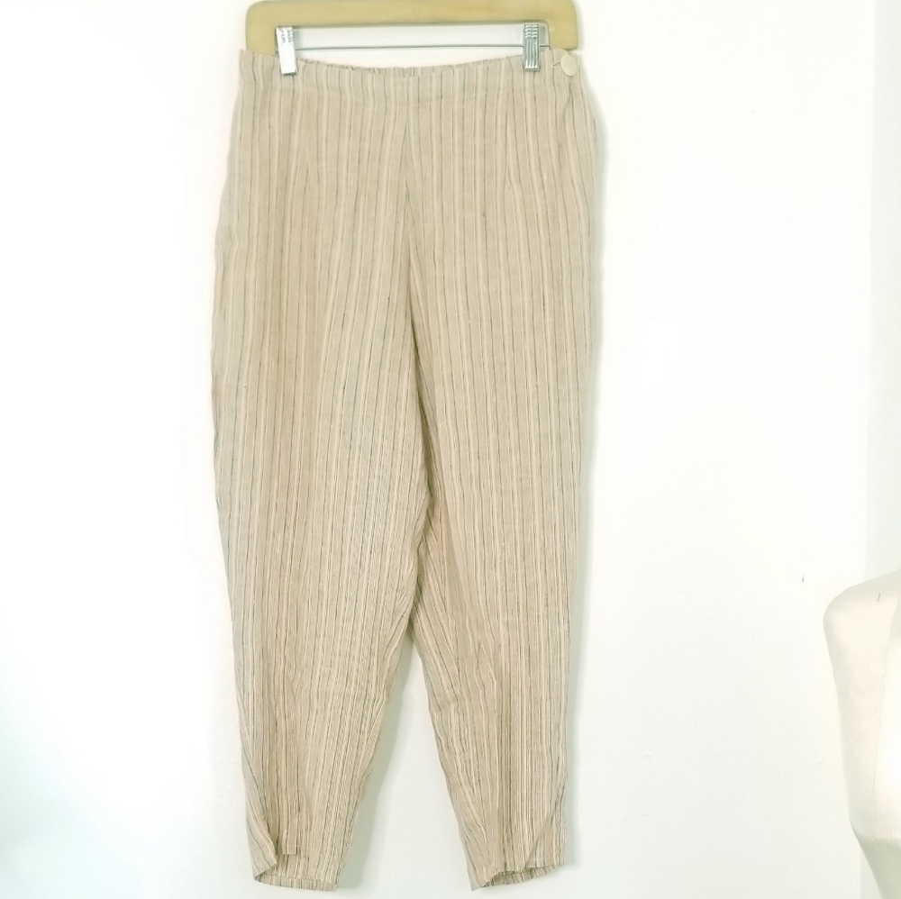 Flax Pastel Striped Cropped Pants